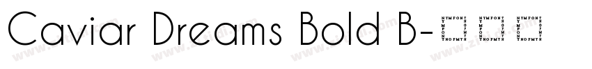Caviar Dreams Bold B字体转换